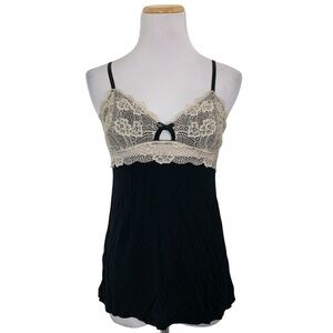 Adore Me Stretch jersey snd lace cami tank Size Small
